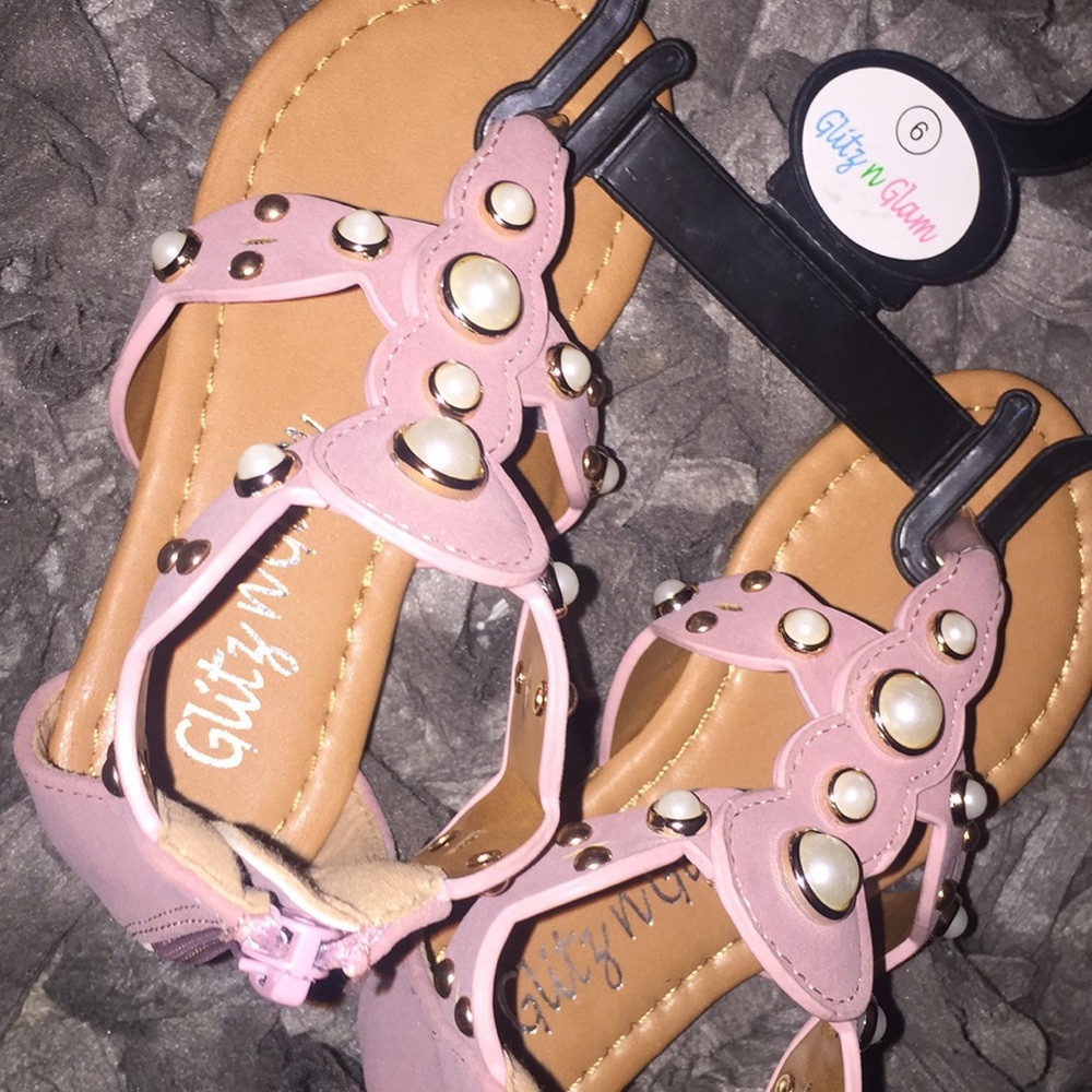 Glitz n Glam Pearl Studded Sandals